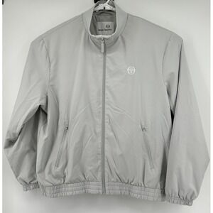 Sergio Tacchini Full Zip Long Sleeve Polyester Jacket Grey Mens Size XL